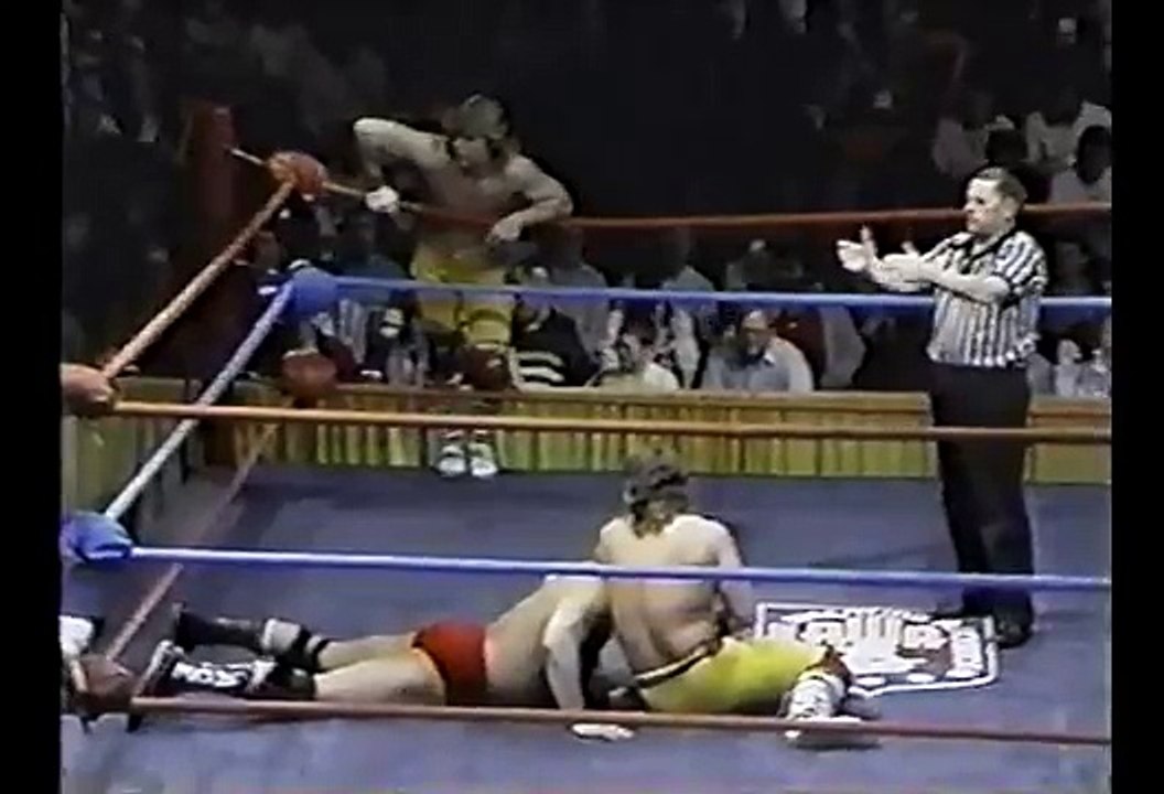 AWA World Tag Title Match: The Midnight Rockers (ch) vs. Adrian Adonis & Bob Orton 1988 01