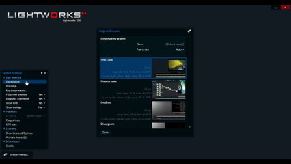 Lightworks 12.6 - 1º Tutorial (Como mudar a aparência e deixar o áudio estér