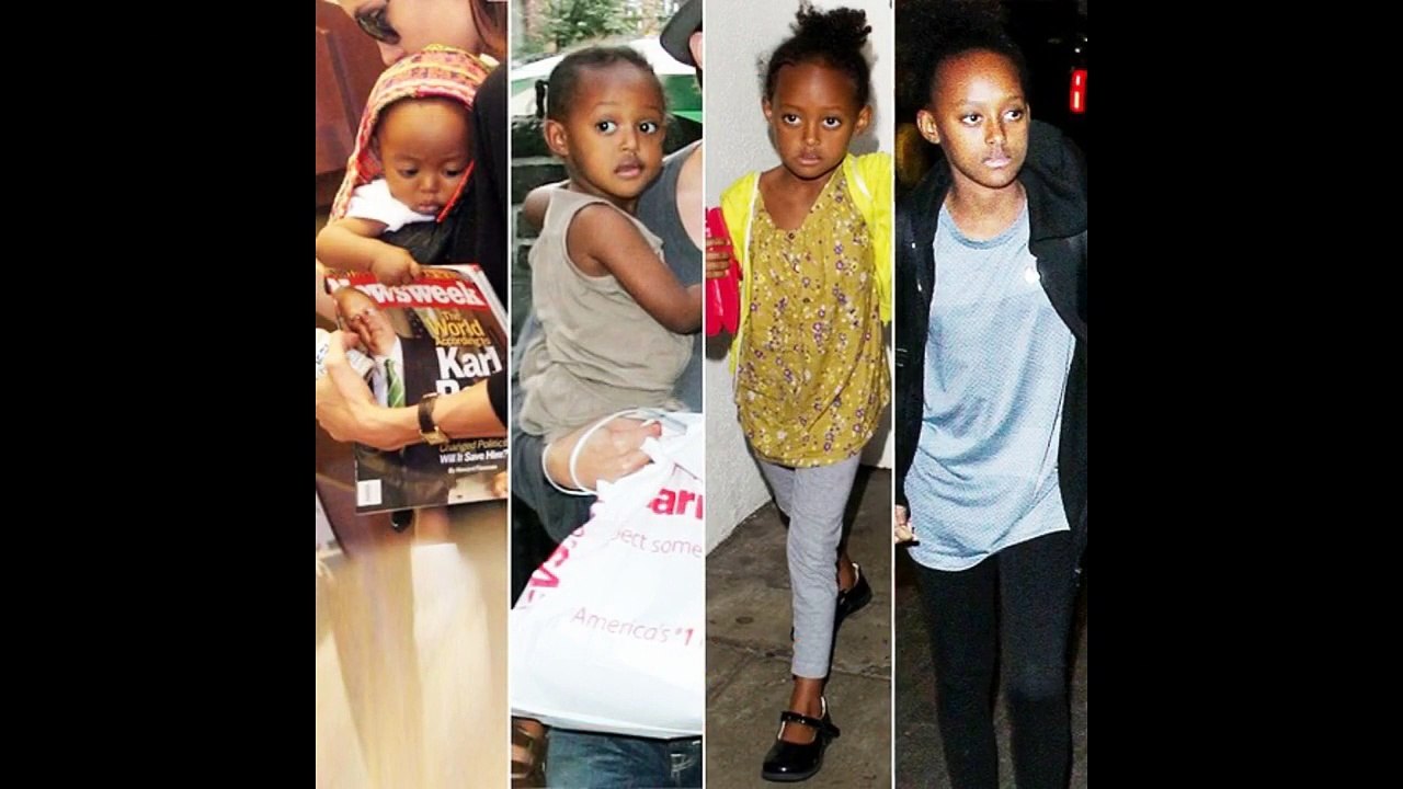 Angelina Jolie Kids Then and Now