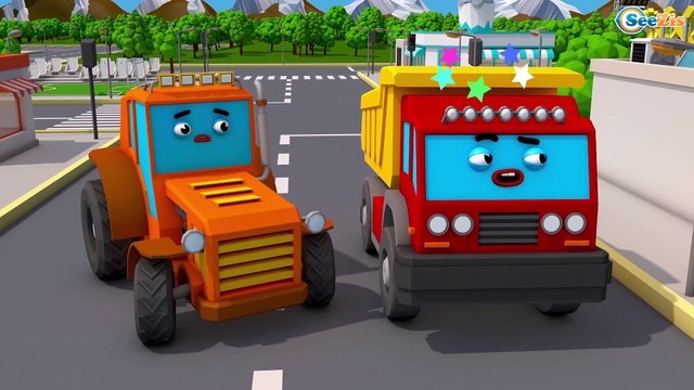 Forte Trator e Pequeno Carros na Cidade | Video Para Criançinhas | Desenho animado para crianças