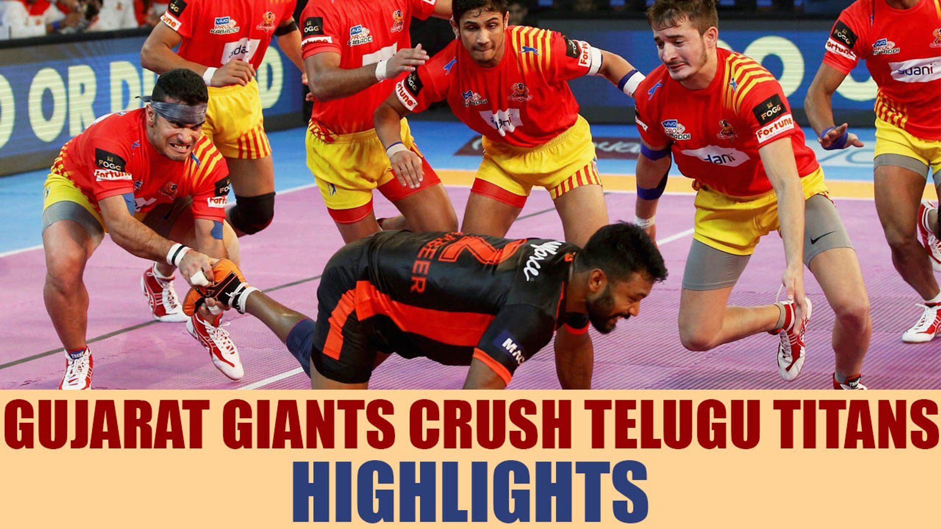 ⁣PKL 2017: Gujarat Fortunegiants thrash Telugu Titans 29-18, Highlights | Oneindia News