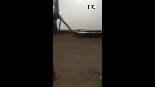 امطار في حقل ارطاوي النفطي في البصرة بتاريخ 16-8-2017
