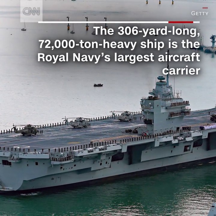 Britain's largest aircraft carrier, HMS Queen Elizabeth, has made its first public appearance