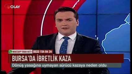 Bursa'da ibretlik kaza (Haber 16 08 2017)