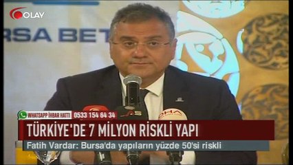 'Bursa'da yapıların yüzde 50'si riskli' (Haber 16 08 2017)