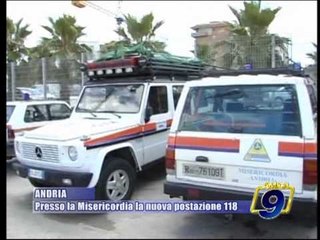 ANDRIA | Presso la Misericordia la nuova postazione 118