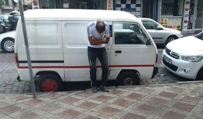 Bonzai içen adamın yürek burkan hali kamerada