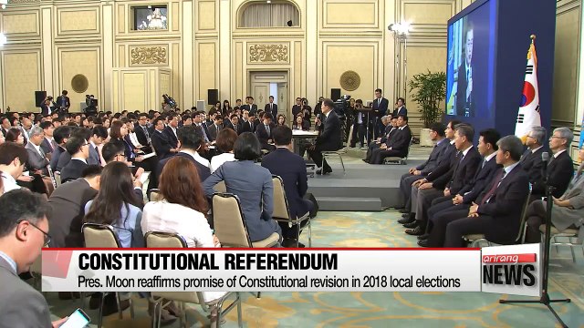 President Moon address various questions during unscripted press conference