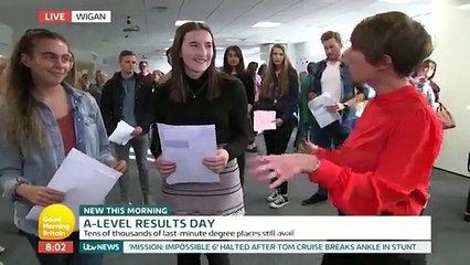 Celebrating A level student spotted sipping from his flask