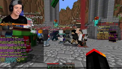 100 vs 4 RAINBOW SKYWARS FAN BATTLE! (Minecraft Mods)