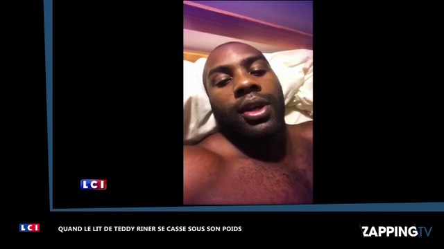 Teddy Riner : Son lit se casse complètement sous son poids (vidéo)