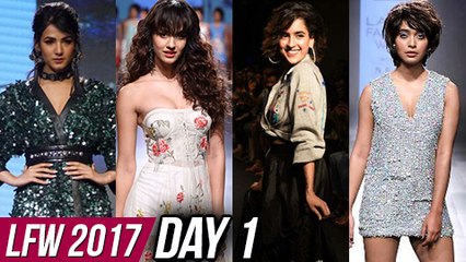 Download Video: Lakme Fashion Week 2017 DAY 1  Disha Patani, Sanya Malhotra ,Sonal Chauhan, Sayani Gupta