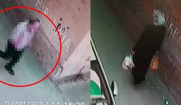 Cinsel taciz şüphelisi güvenlik kamerasından yakalandı