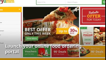 Launch Online Food Ordering Portal - YoYumm