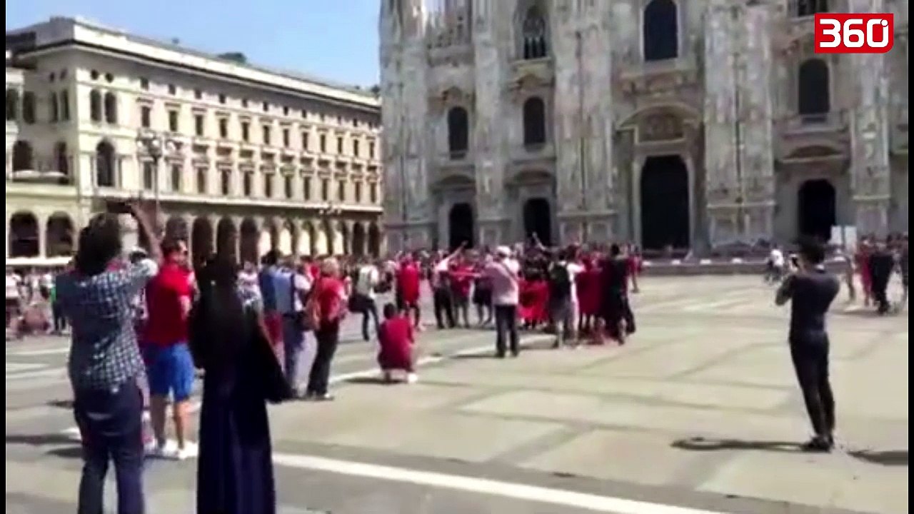 Shqiptaret fillojne spektaklin ne Milano (360video)