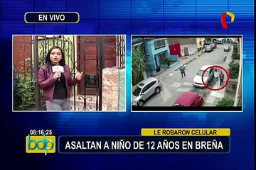 Breña: captan asalto a niño de 12 años en la puerta de su casa