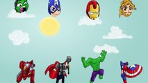 Wrong Heads Fun Hurk Iron man Thor Caption America - Johnny Johnny Yes Papa Song Fun Video For Kid