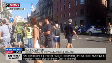 Barcelone : une camionnette percute la foule, faisant plusieurs blessés