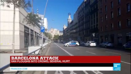 Barcelona Attack: two armed men entered a restaurant after van crash