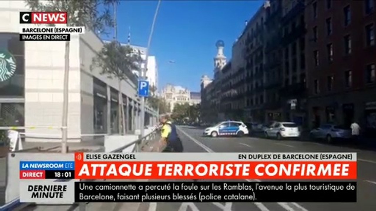 Barcelone: une fourgonnette percute la foule sur les Rambla