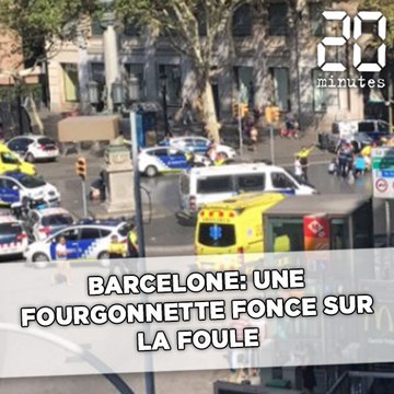 Attentat à Barcelone: Une fourgonnette blanche fonce dans la foule sur las Ramblas