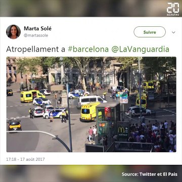 Un van renverse des personnes sur les Ramblas de Barcelone