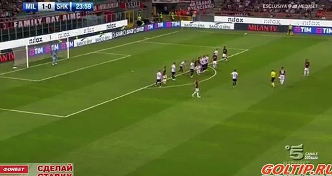 Riccardo Montolivo SUPER GOAL HD - AC Milan (Ita) 2-0 Shkendija (Mac) 17.08.2017