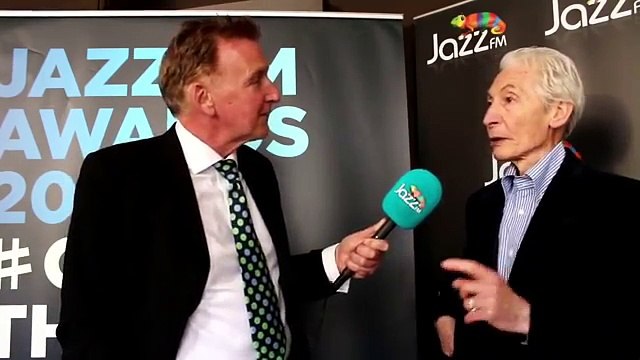 Rolling Stones Charlie Watts Gold Award recipient at the Jazz FM Awards 2017