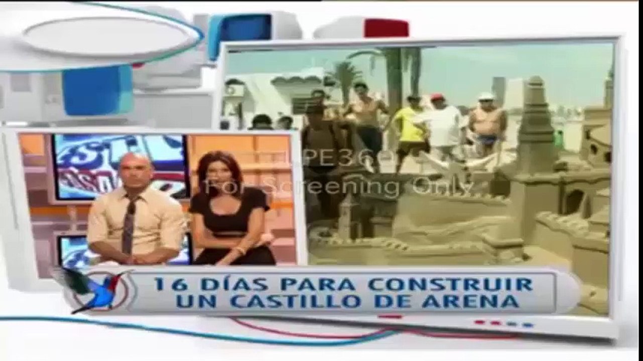 Repórter desastrada destrói castelo de areia!