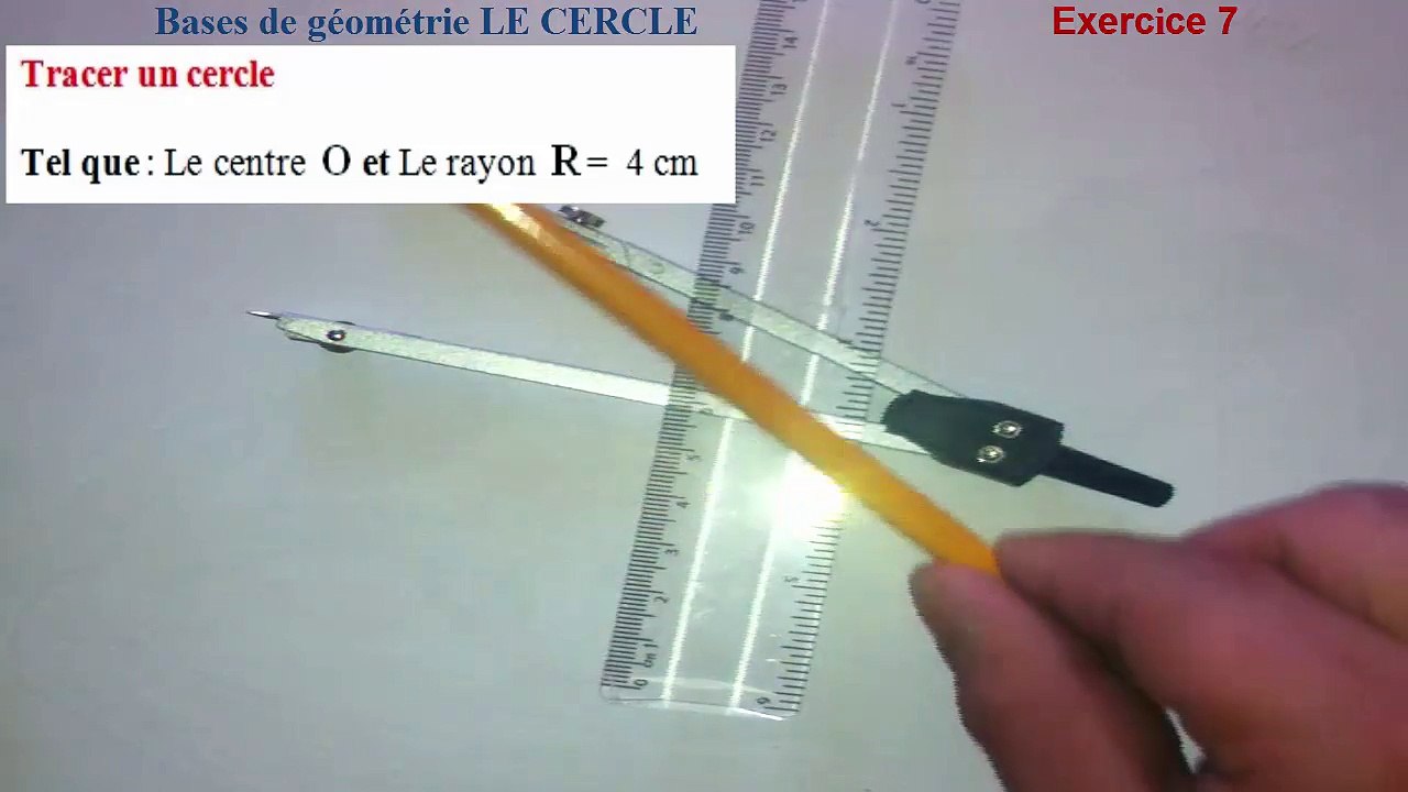 Maths 6ème - Les Bases De La Géométrie : Le cercle Exercice 7