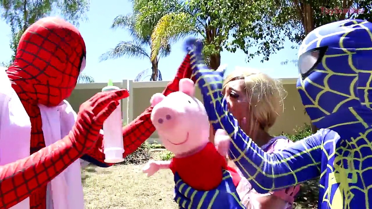 Princess Rapunzels Baby vs Syringe! w/ Blue Spiderman, Joker & Doctor Spider Man in Real