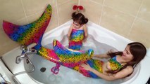 MERMAIDS TAIL Magic Transformation Little Girl become a Real Mermaid