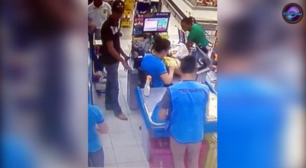 Bungling Robber Picked The Wrong Shopping Queue