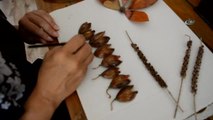 Yaprakları Sanat Eserine Dönüştürüyor