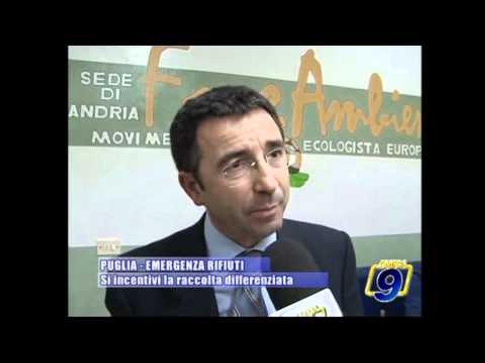 PUGLIA - EMERGENZA RIFIUTI | Si incentivi la raccolta differenziata