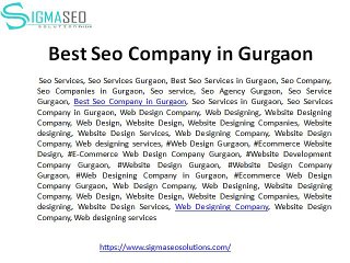 Best Web Design and Seo Services in Gurgaon