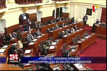 Congreso: Los delitos por corrupción no podrán prescribir