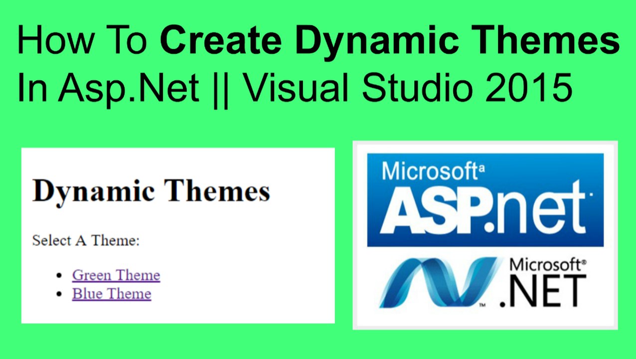 How to create dynamic theme in asp.net || visual studio 2015