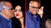 Sridevi ने दीया Boney Kapoor को प्यार भरा किस in Public | Sridevi's Birthday bash