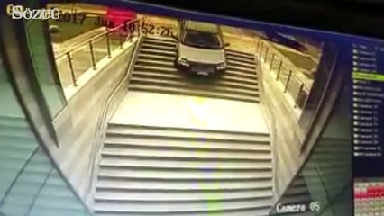Chile'deki ilginç kaza kamerada!