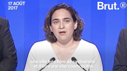 L'émotion de la maire de Barcelone après les attentats