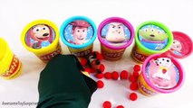 Toy Story 4 Play-Doh Surprise Eggs Ice Cream Cups Play-Doh Dippin Dots Toy Surprises Learn