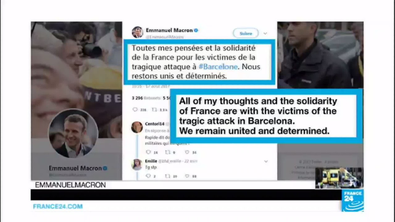 Spain: World leaders react to Barcelona terror attacks, showing condamnation and solidarity
