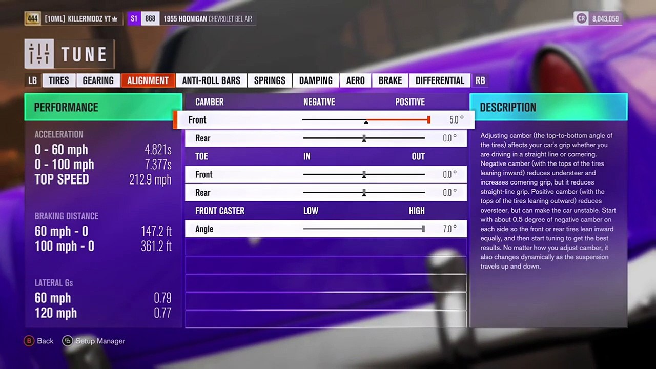 Forza Horizon 3 1955 Hoonigan Chevrolet Bel Air Wheelie Tune