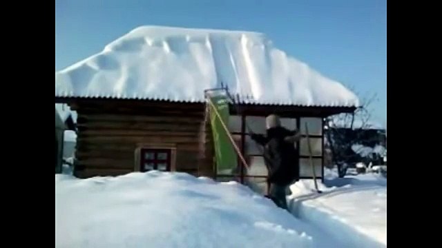 Awesome Epic Funny High Deep Roof Snow Removal LOL Mega Machines Excavator vs Smart Shovel