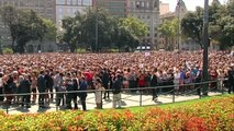 Minuto de silencio en Barcelona por víctimas de atentados
