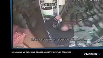 En voulant récupérer un dossier sur une étagère, cet homme va faire une grosse bêtise (Vidéo)