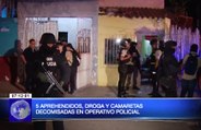 Cinco aprehendidos, droga y camaretas decomisadas en operativo policial