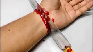 Cutting Hand Magic Trick !! Amazing !!