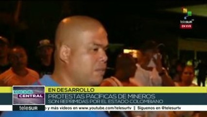 Download Video: Mineros colombianos de Segovia rechazan violencia del ESMAD